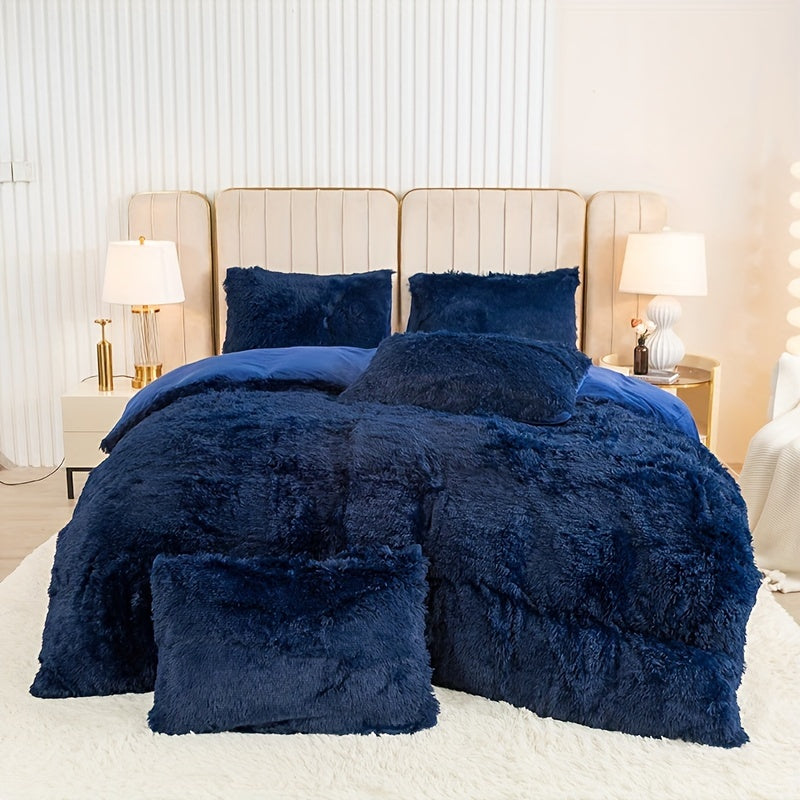 Ultra Soft Plush Duvet Cover Set with Zipper Closure