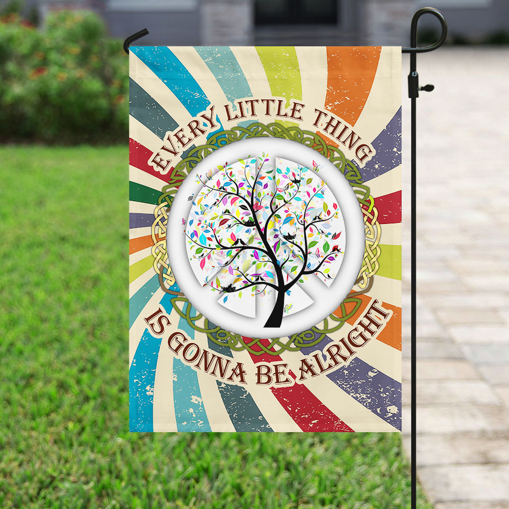 Double-Sided Canvas Every Little Thing Is Gonna Be Alright Flag