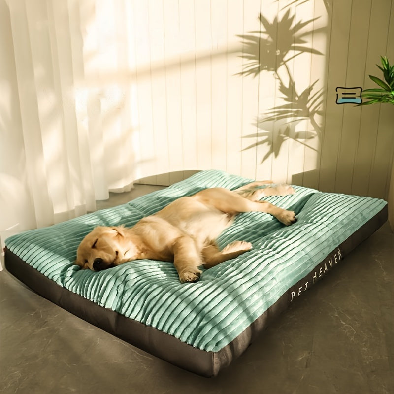 Ribbed Non-Slip Dog Bed with Soft Padding