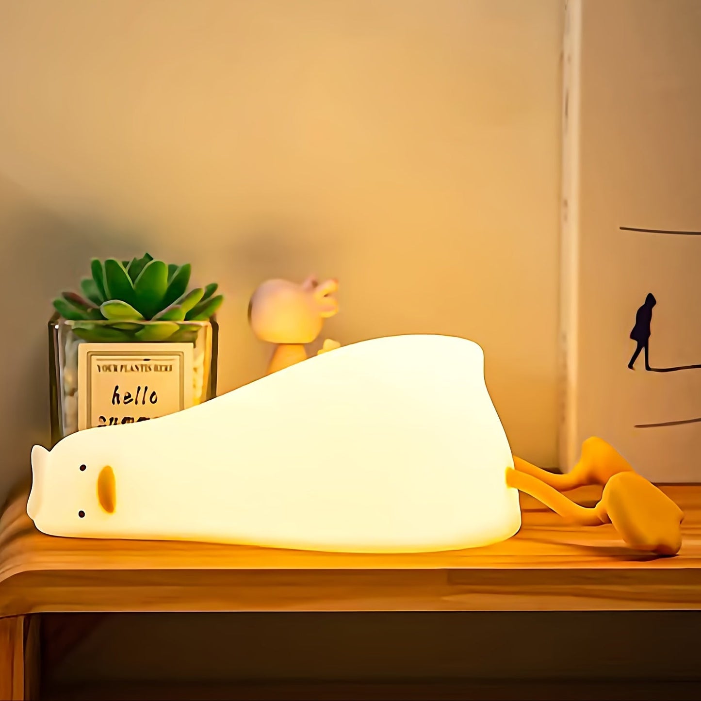 Rechargeable Dimmable Silicone Duck Night Light