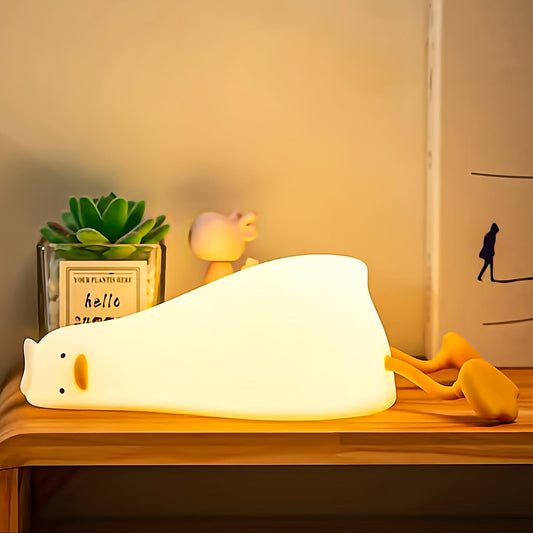 Rechargeable Dimmable Silicone Duck Night Light