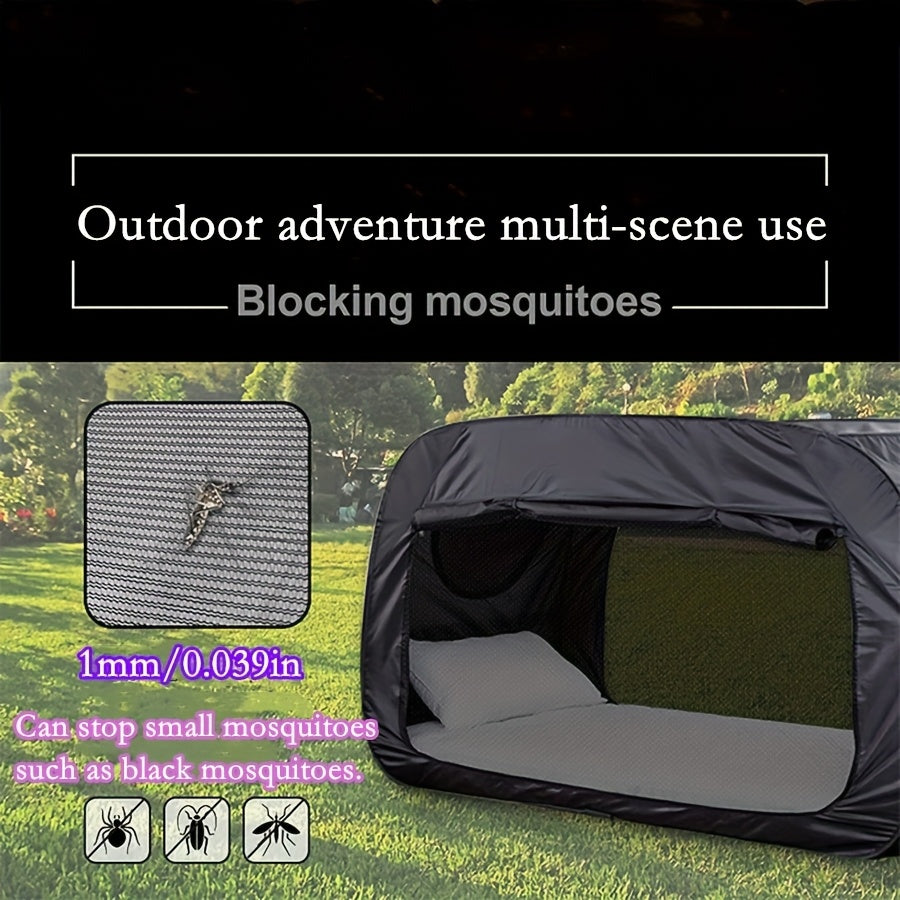 Foldable Tent Bed with Zipper Closure and Mesh Ventilation