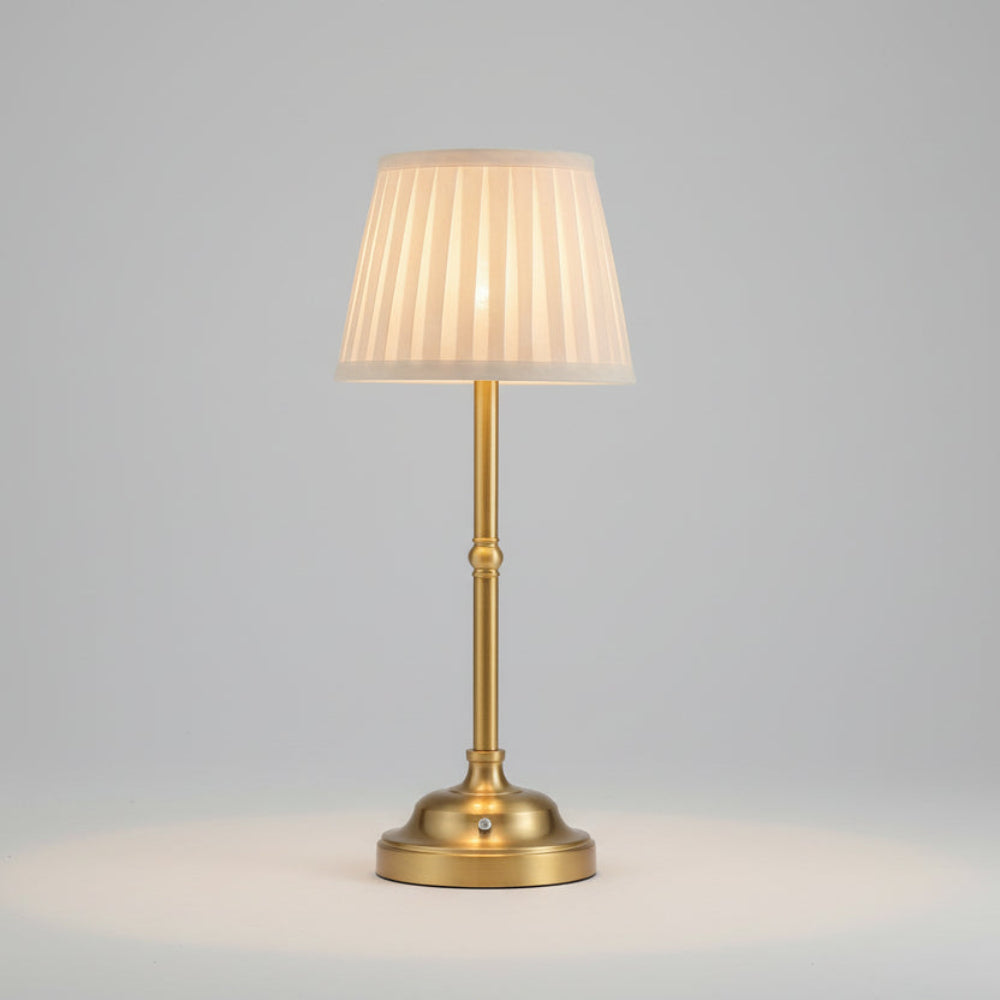Cordless Rechargeable Brass LED Touch Table Lamp