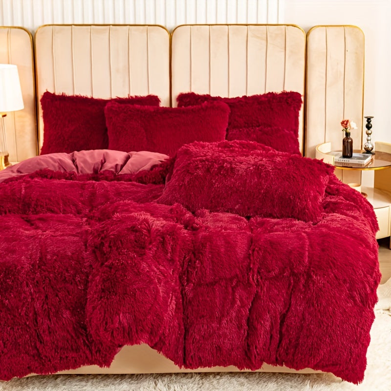 Ultra Soft Plush Duvet Cover Set with Zipper Closure