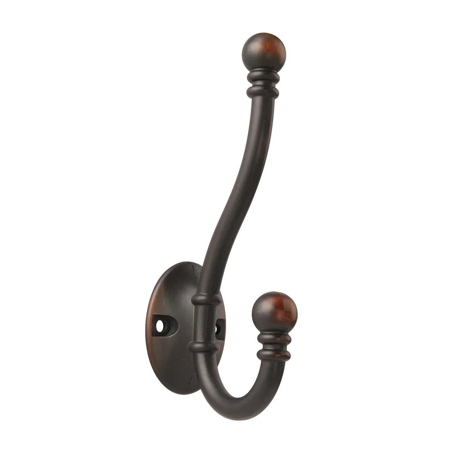 Wall-Mounted Brass Coat Hook in Various Colors