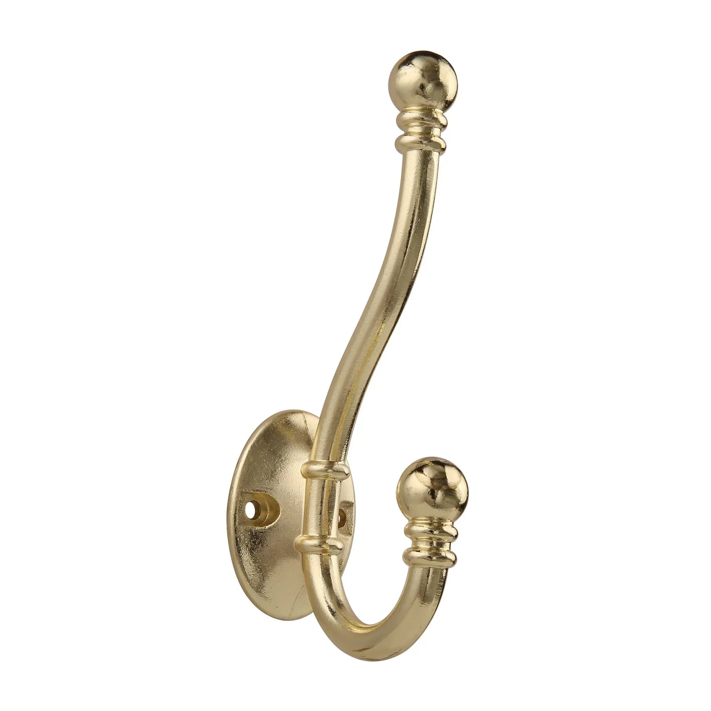 Wall-Mounted Brass Coat Hook in Various Colors