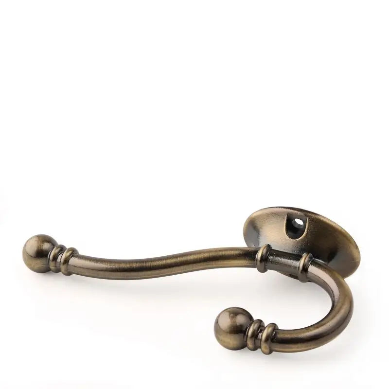Wall-Mounted Brass Coat Hook in Various Colors