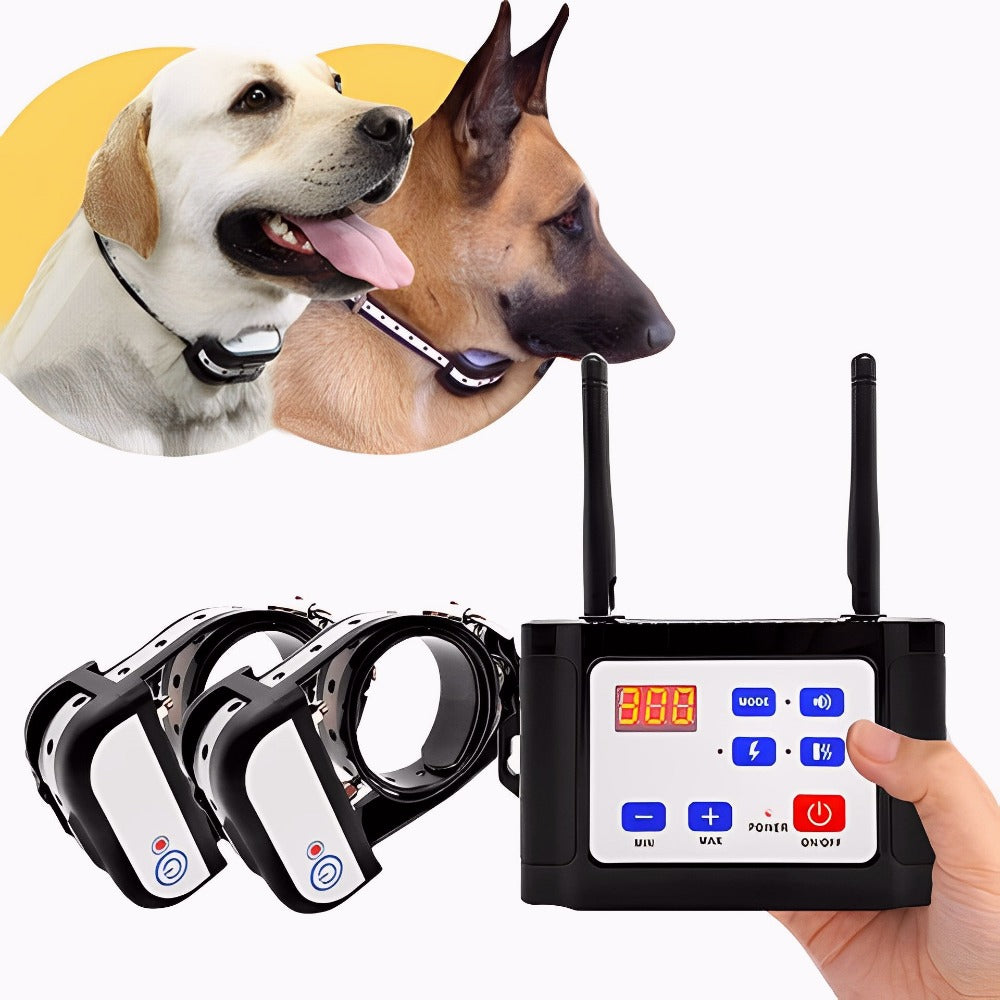 Wireless Dog Training System with Virtual Fence and Adjustable Collar
