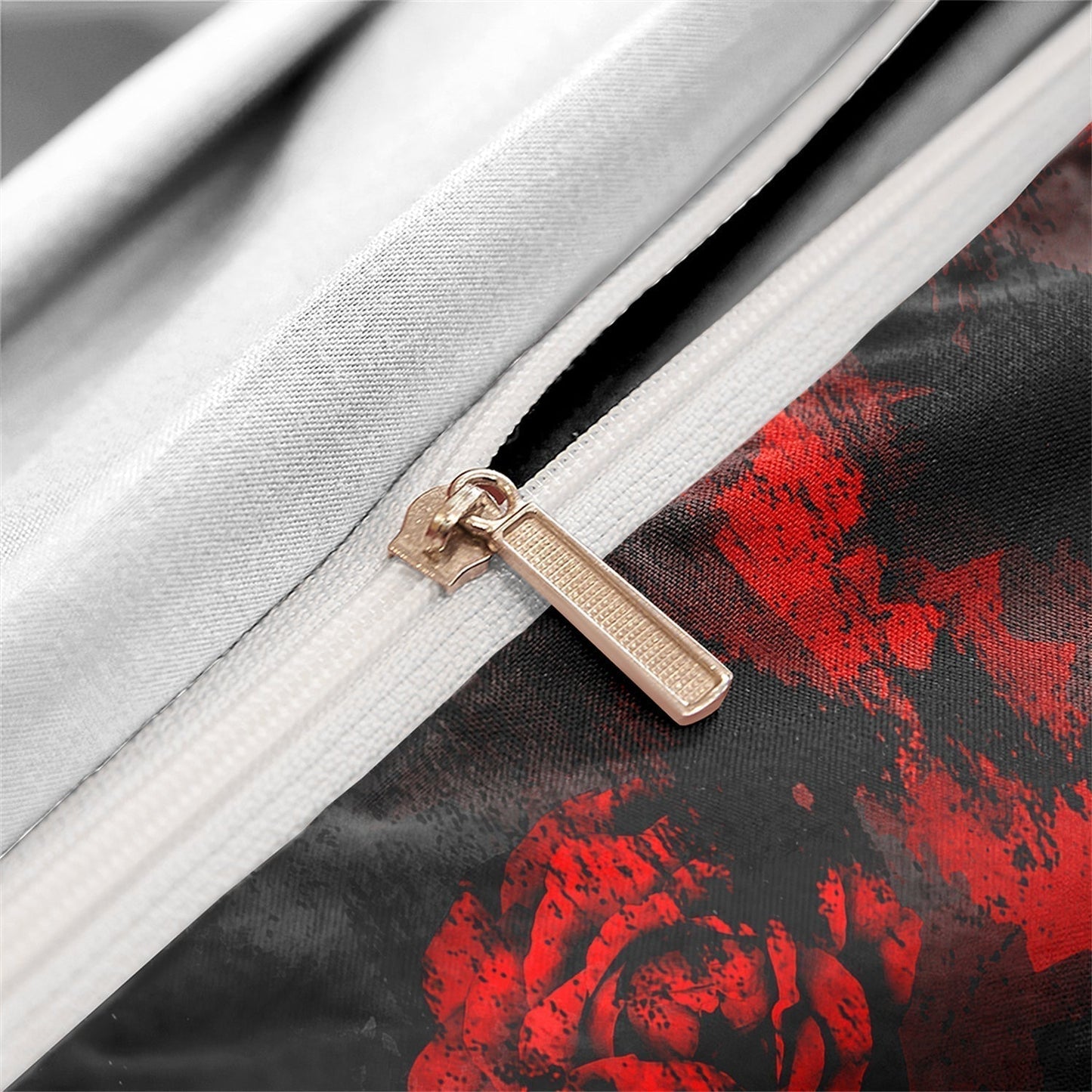 Skull and Rose Duvet Cover Set