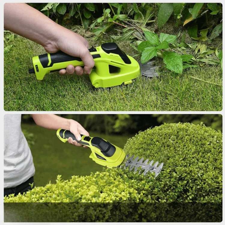 Cordless 2-in-1 Garden Trimmer with Dual Blades