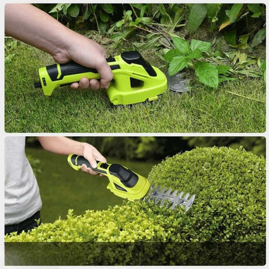 Cordless 2-in-1 Garden Trimmer with Dual Blades