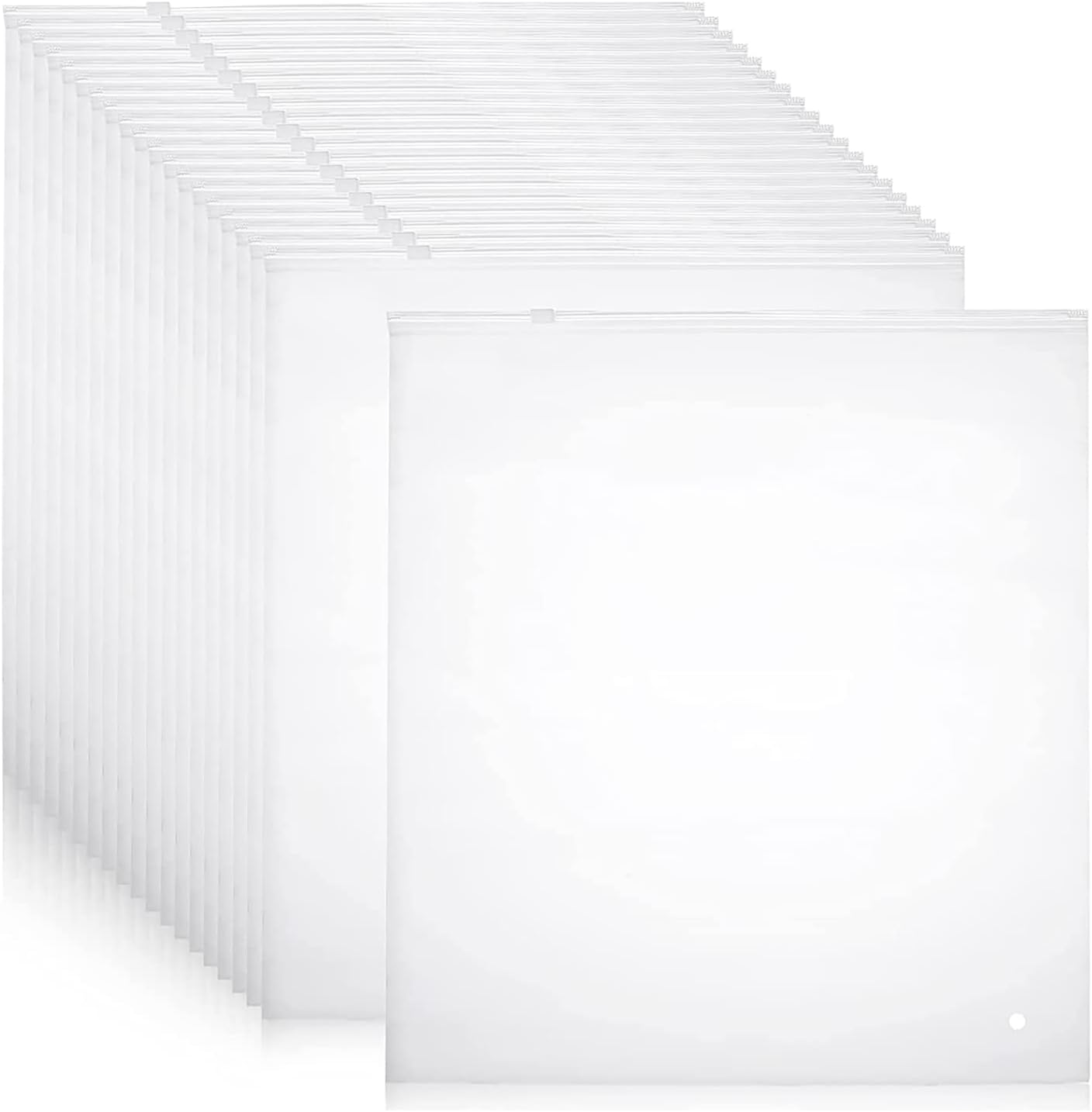 Multi-Purpose Frosted Zip Storage Bags - 20 Reusable Garment Sleeves, Buy 2 Get 1 Free