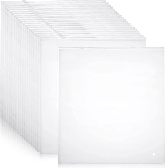 Multi-Purpose Frosted Zip Storage Bags - 20 Reusable Garment Sleeves, Buy 2 Get 1 Free