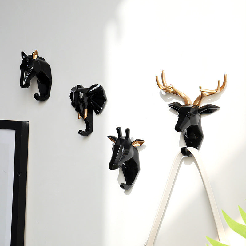Animal Head Wall Hooks in Eco-Friendly Resin