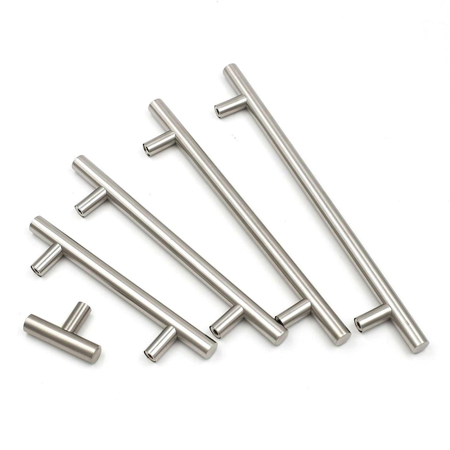 Brushed Nickel Stainless Steel T-Bar Drawer Handles