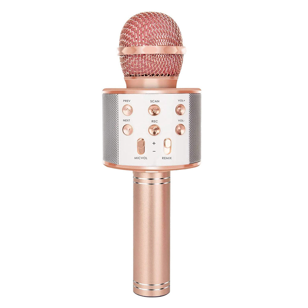 Rechargeable Bluetooth Karaoke Microphone with Built-In Speaker and Noise Cancellation