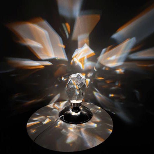 Diamond Crystal LED Table Lamp with Remote - 3 or 16 Color Options, Wireless Rechargeable Night Light