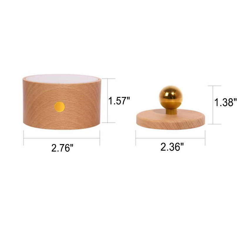 Wood LED Wall Sconce Lamp with Touch Control