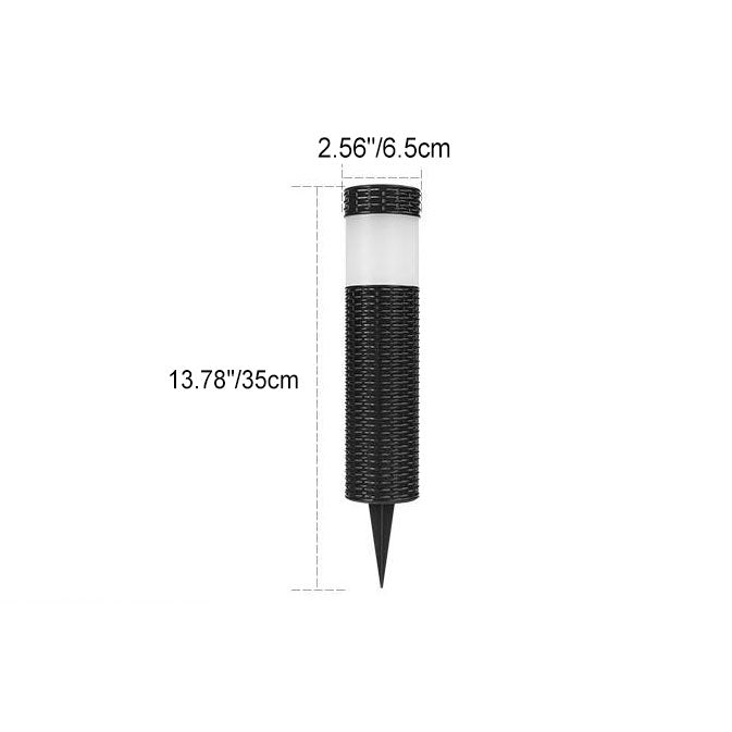 Solar Rattan Cylindrical LED Outdoor Landscape Light