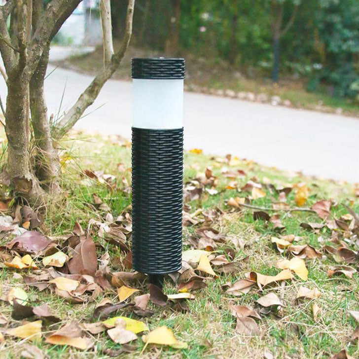 Solar Rattan Cylindrical LED Outdoor Landscape Light