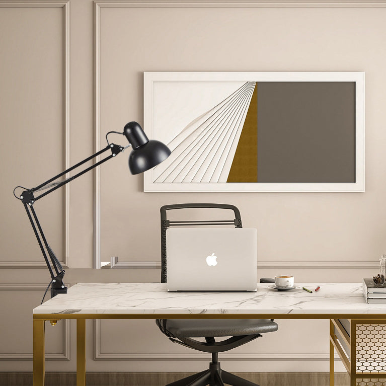 Modern Minimalist Retractable Table Lamp with Clip and Long Arm