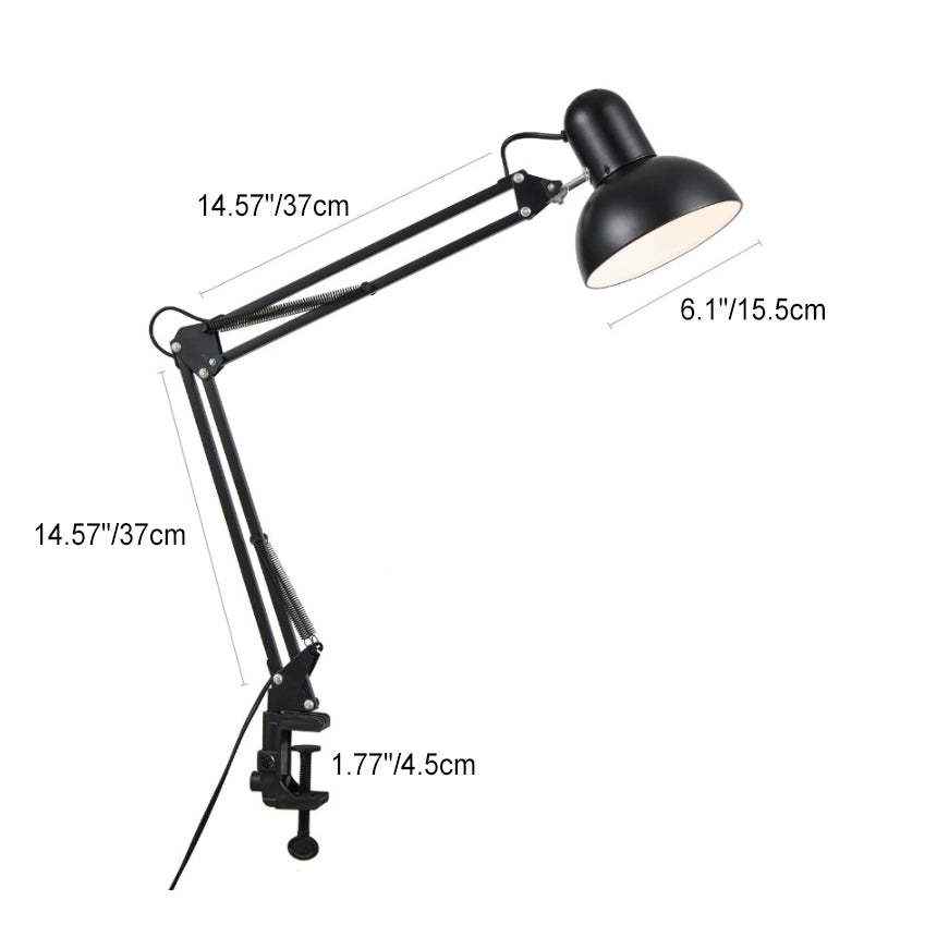 Modern Minimalist Retractable Table Lamp with Clip and Long Arm