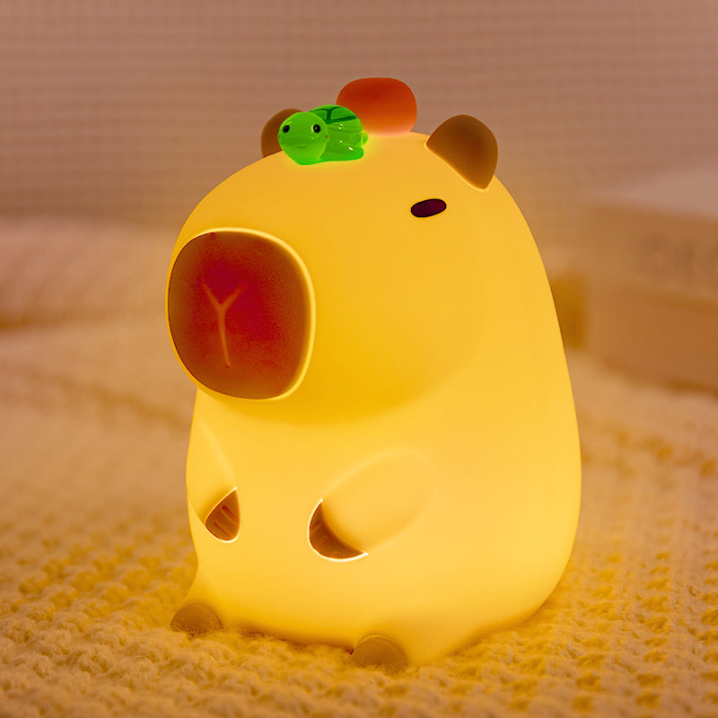 Adorable Capybara Night Light with Touch Control and Timer
