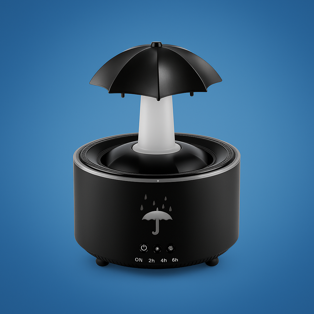 Ultrasonic Aroma Diffuser with Rotating Umbrella Mist and LED Night Light
