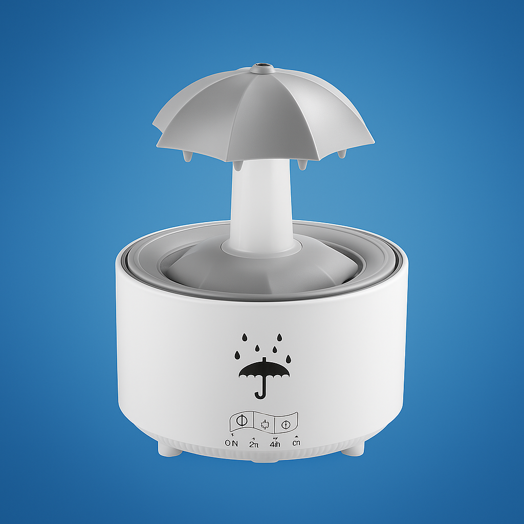 Ultrasonic Aroma Diffuser with Rotating Umbrella Mist and LED Night Light