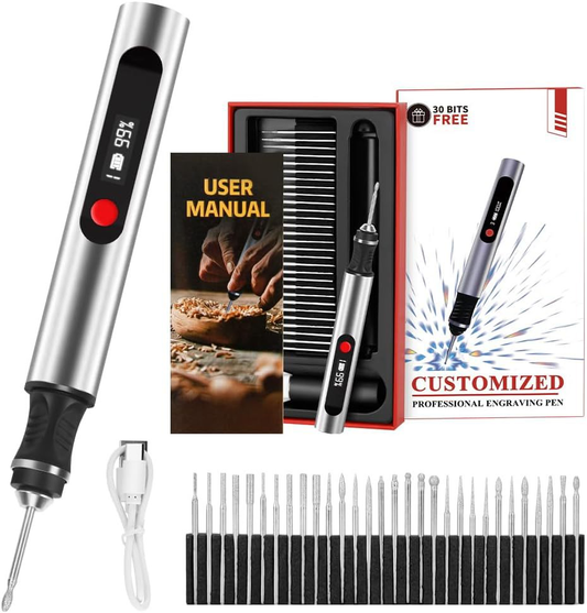 Rechargeable Engraving Pen Kit with 39 Bits for DIY Carving and Etching
