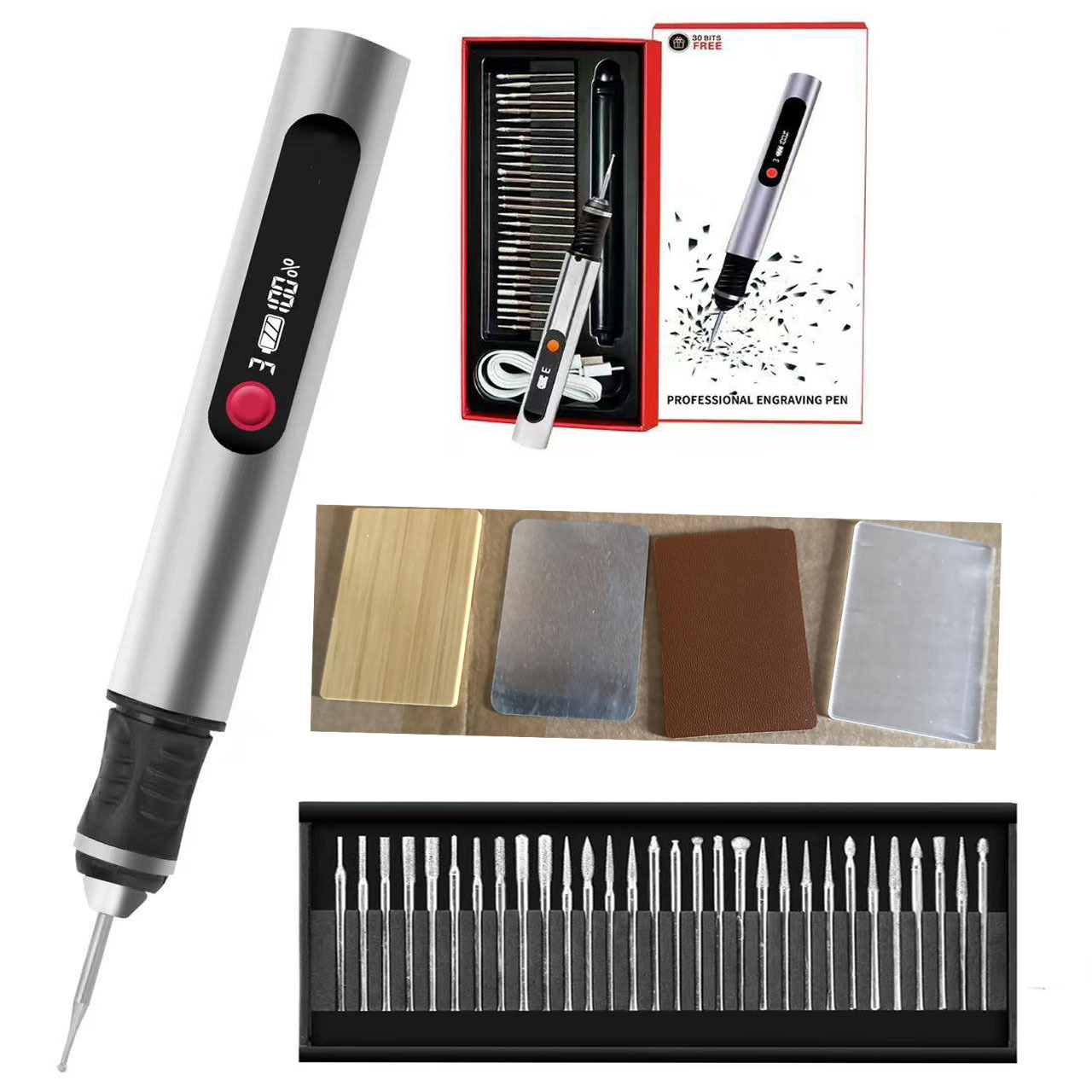 Rechargeable Engraving Pen Kit with 39 Bits for DIY Carving and Etching