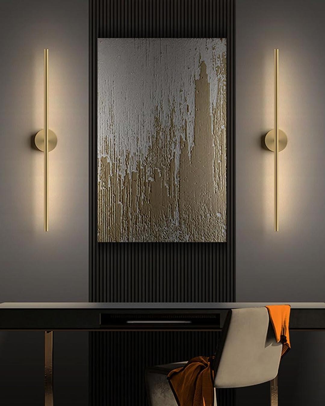 Modern Gold Linear LED Wall Lamp