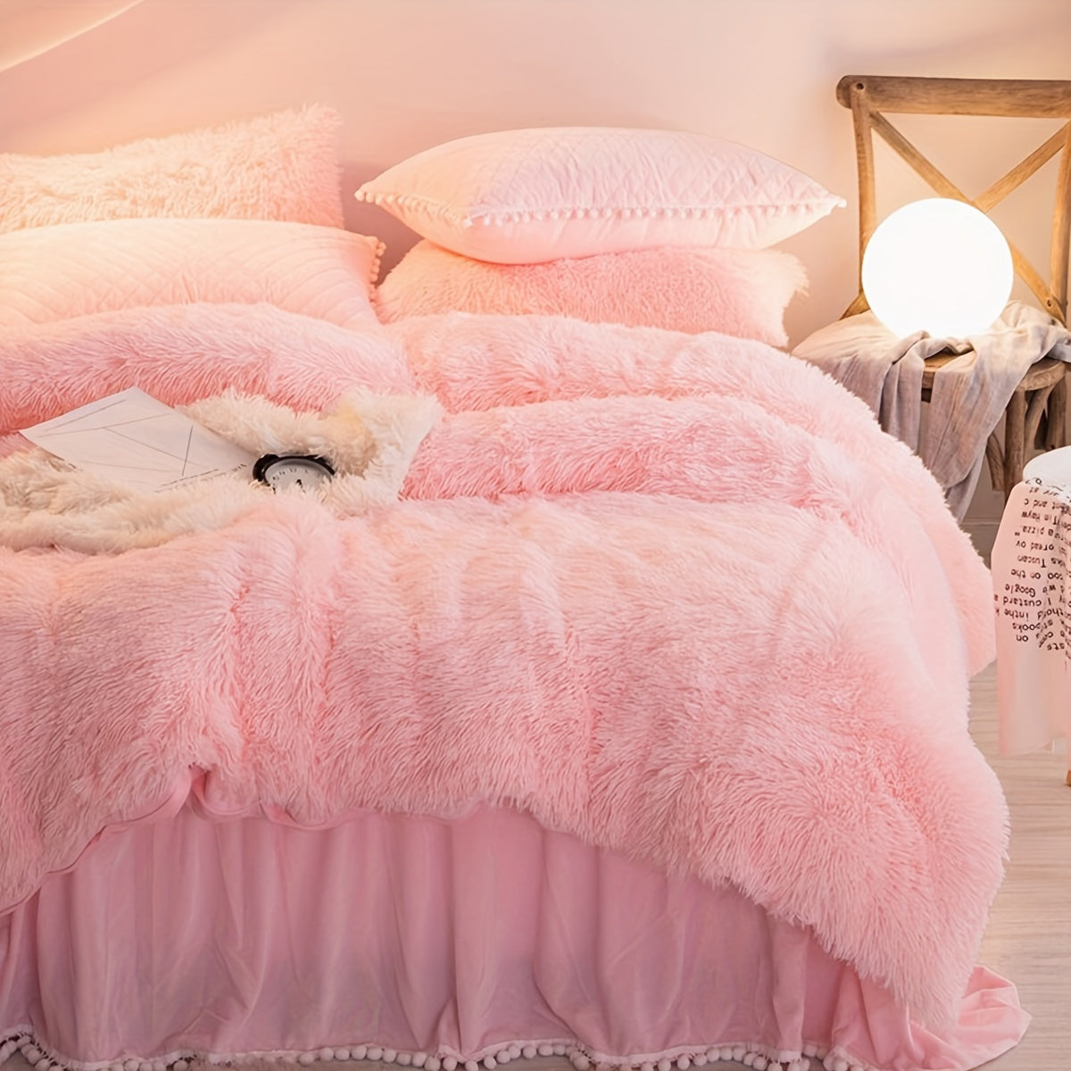 Luxurious Velvet Duvet Cover Set with Pillowcases for All-Season Comfort