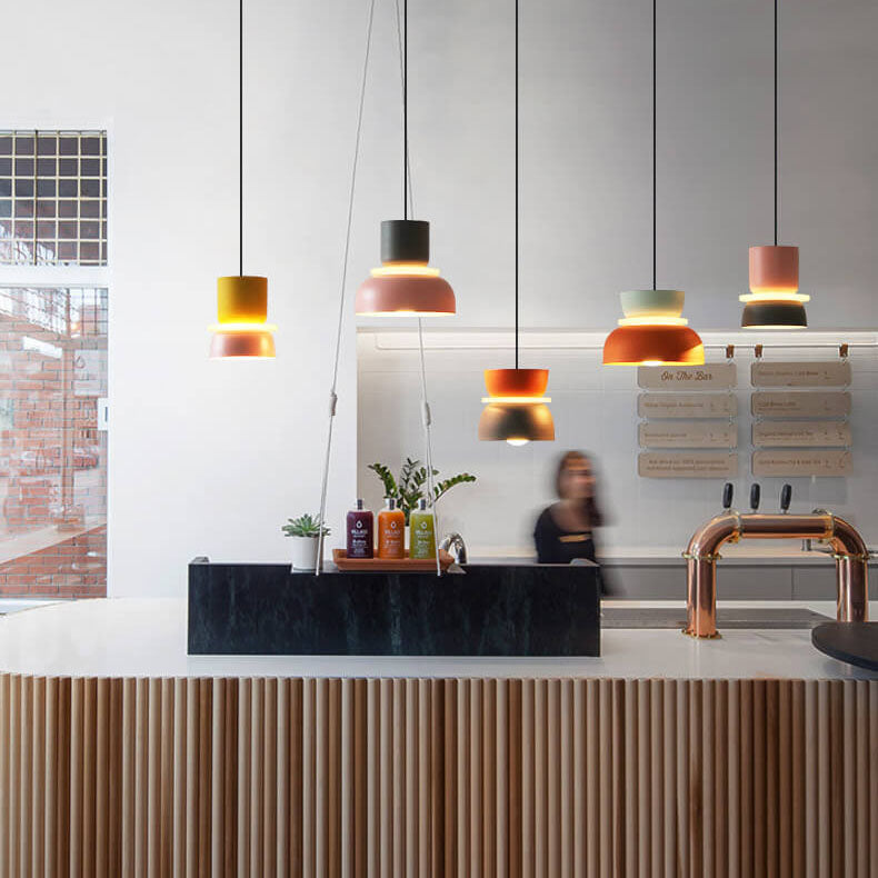 Colorful Macaron LED Pendant Light - Modern Scandinavian Design