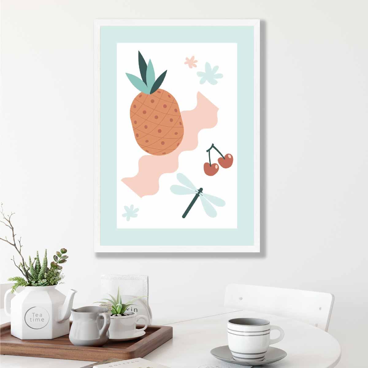 Bohemian Pastel Pink Blue Wall Art Print