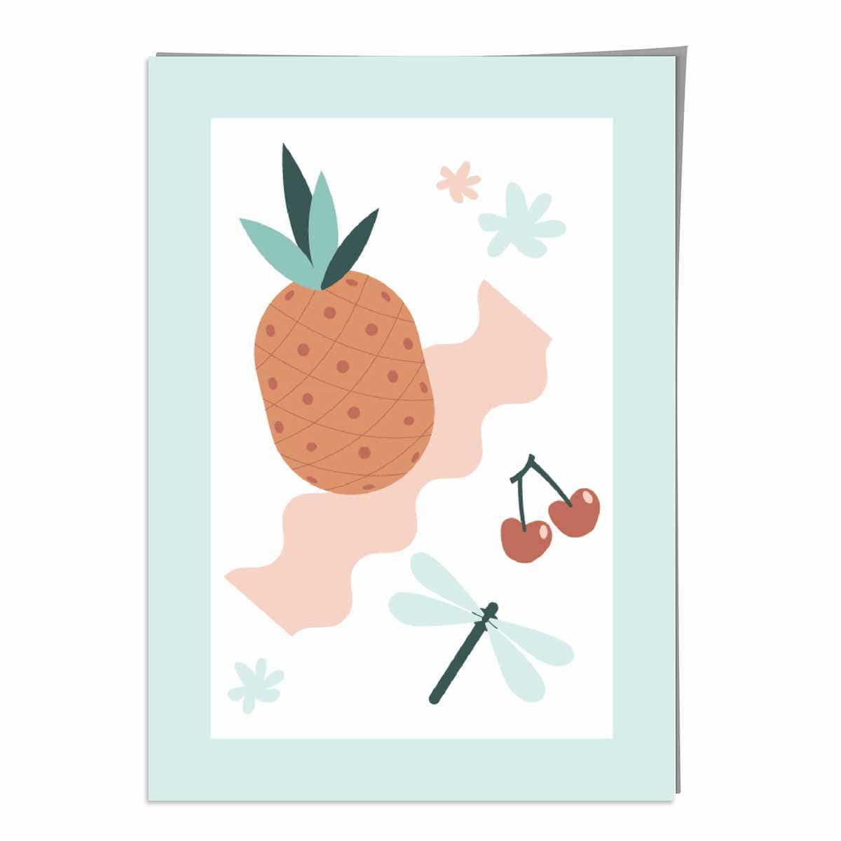 Bohemian Pastel Pink Blue Wall Art Print