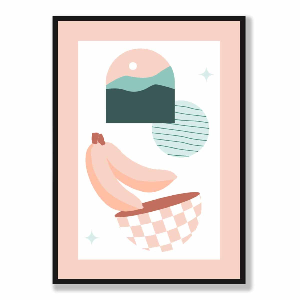 Boho Pastel Pink and Blue Kitchen Poster Art