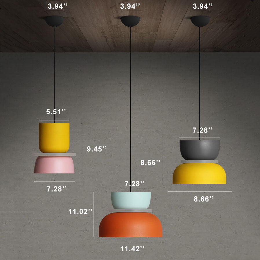 Colorful Macaron LED Pendant Light - Modern Scandinavian Design