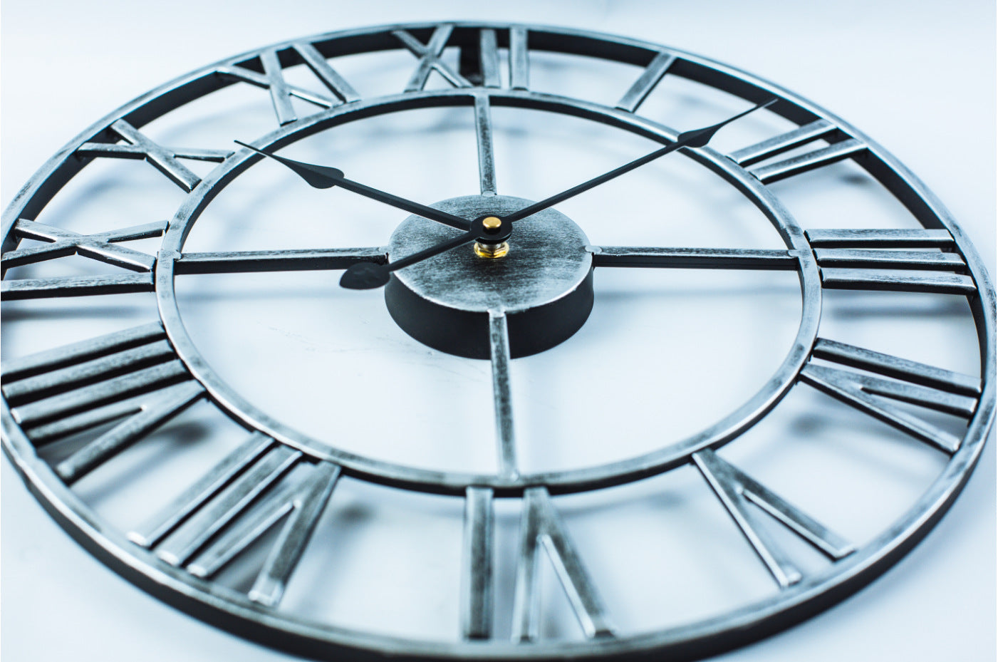 Large Vintage Metal Retro Wall Clock