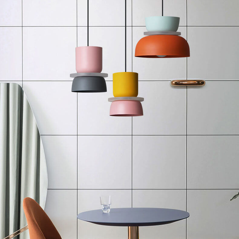 Colorful Macaron LED Pendant Light - Modern Scandinavian Design