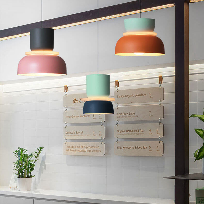 Colorful Macaron LED Pendant Light - Modern Scandinavian Design