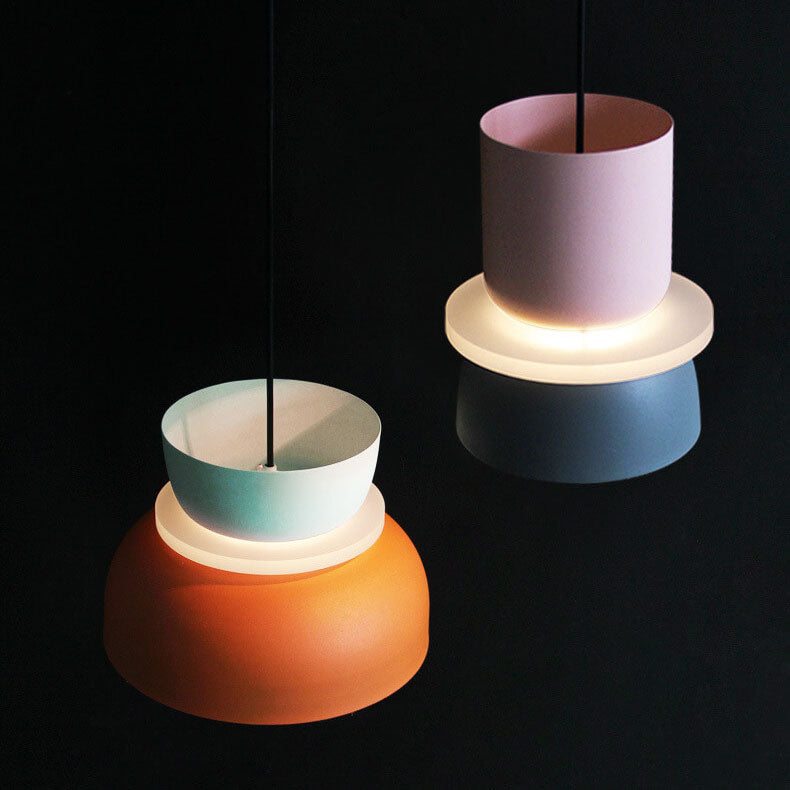 Colorful Macaron LED Pendant Light - Modern Scandinavian Design