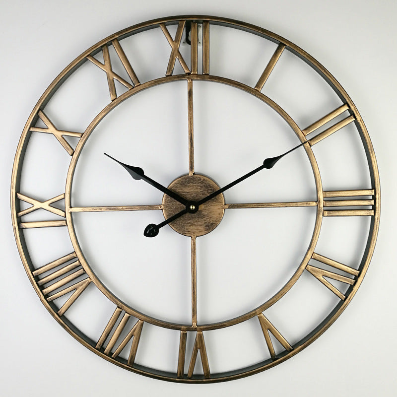Large Vintage Metal Retro Wall Clock