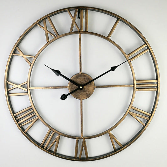 Large Vintage Metal Retro Wall Clock