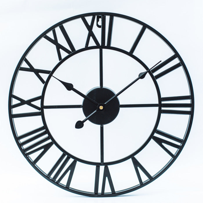 Large Vintage Metal Retro Wall Clock