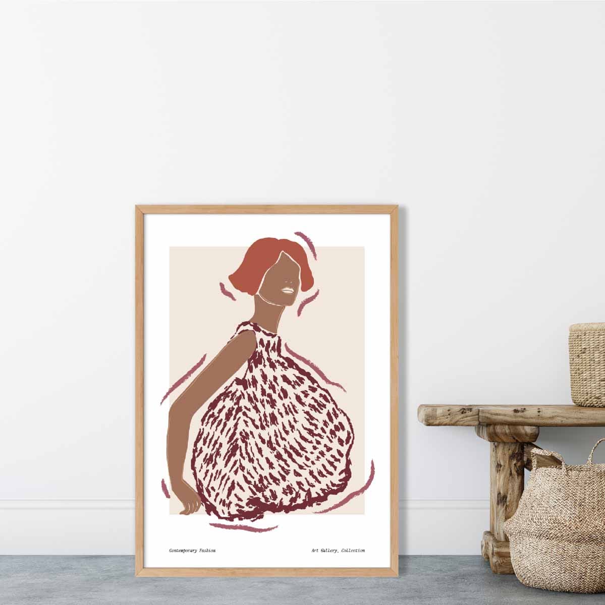 Modern Minimalist Woman Art Print Poster