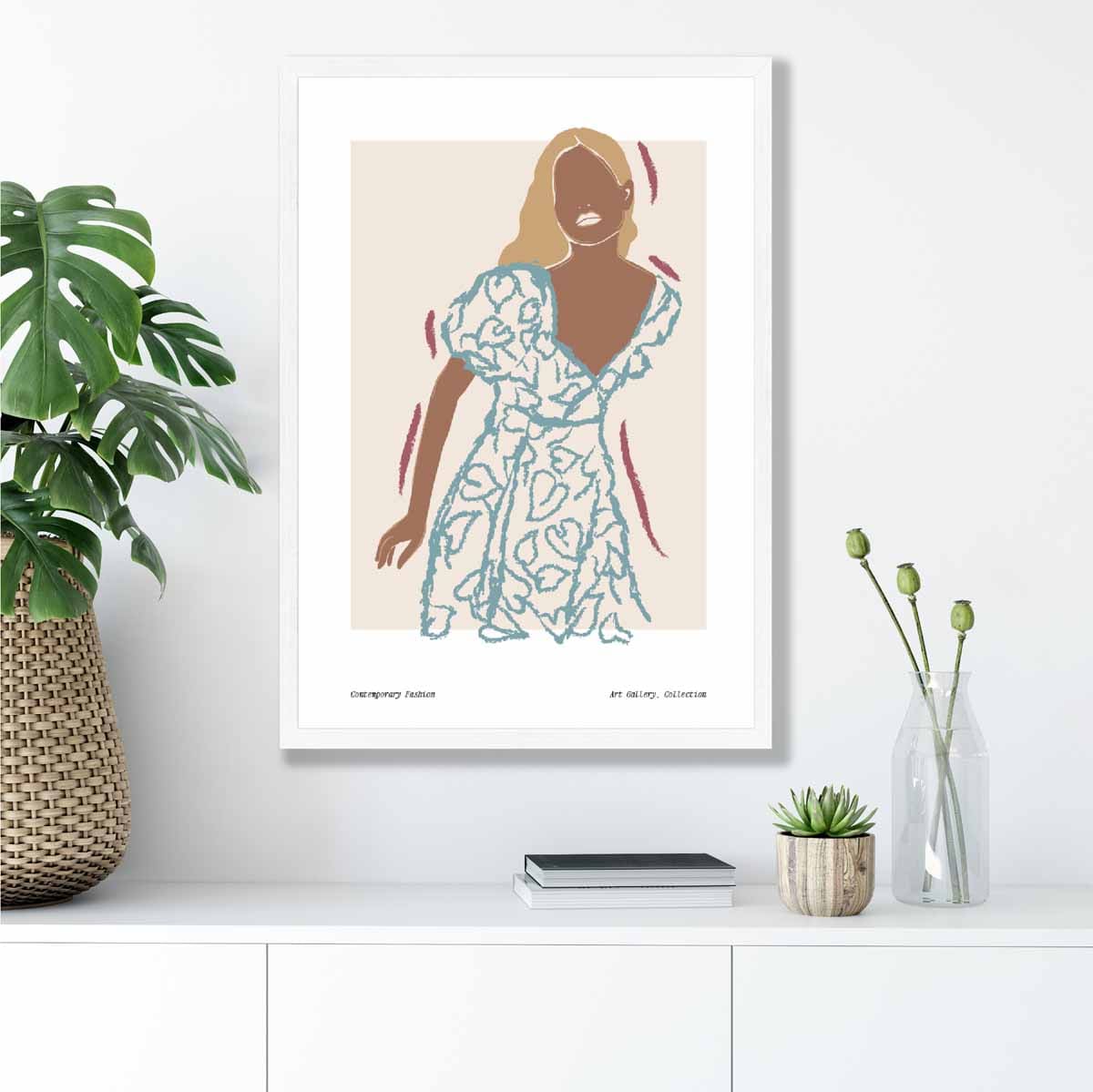 Modern Minimalist Women's Fashion Sketch Poster