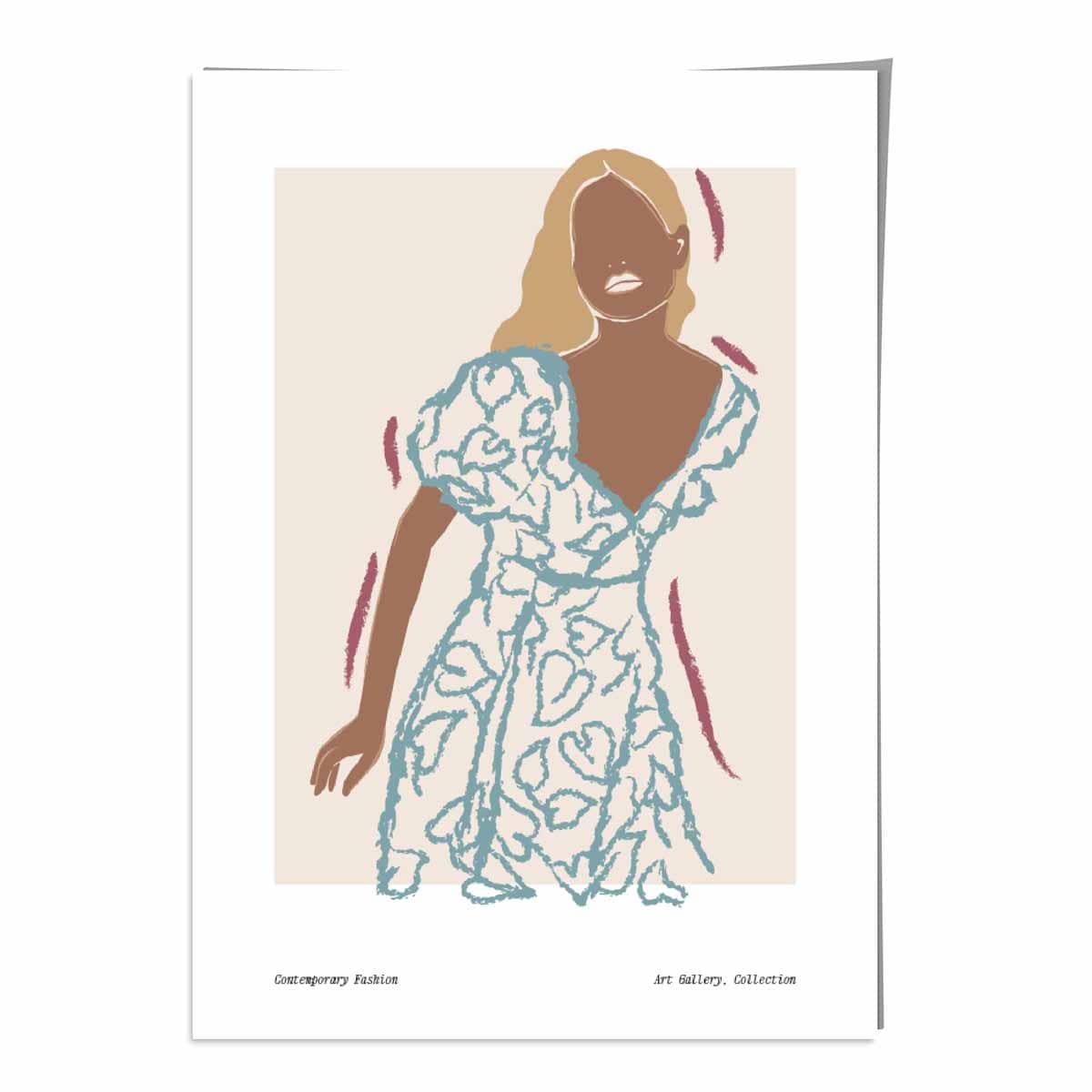Modern Minimalist Women's Fashion Sketch Poster