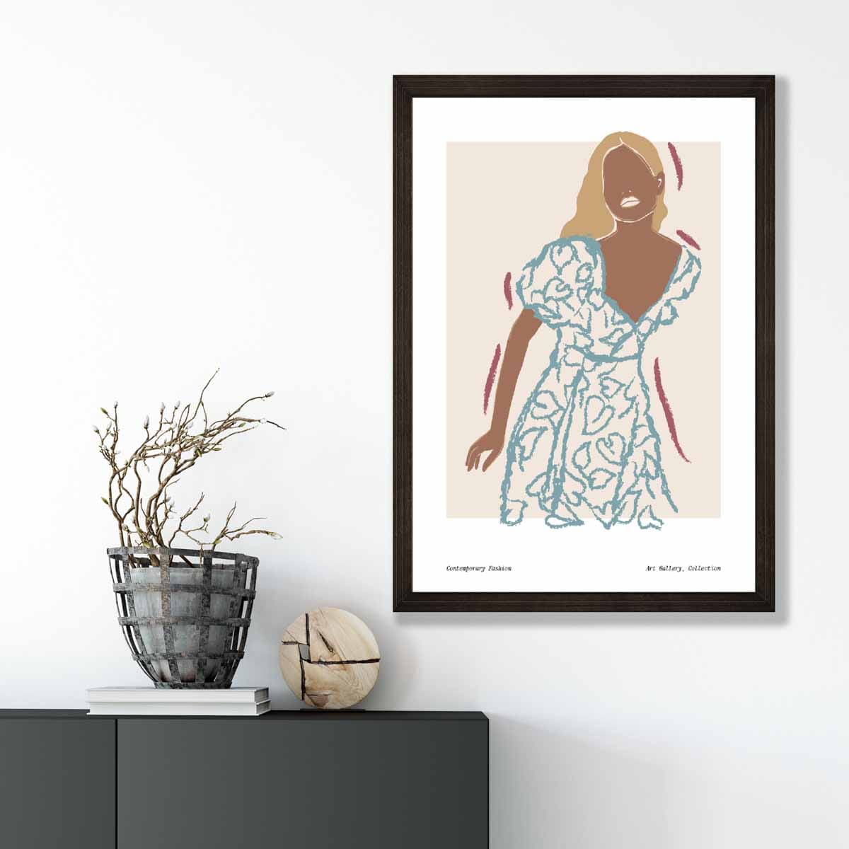 Modern Minimalist Women's Fashion Sketch Poster
