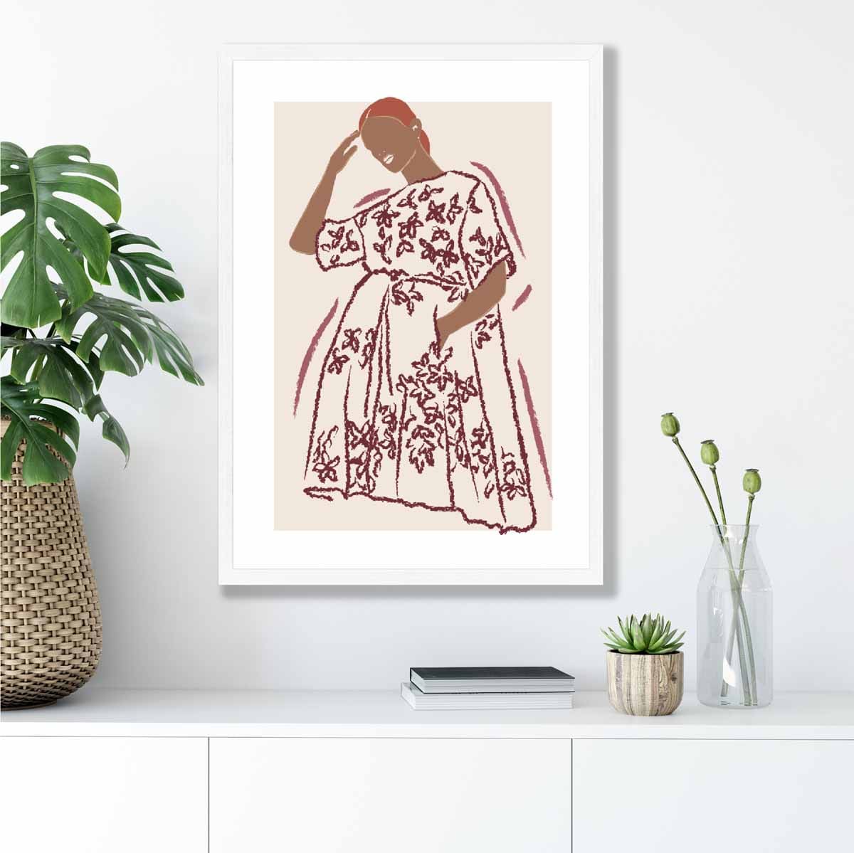 Minimalist Woman Sketch Art Print Poster